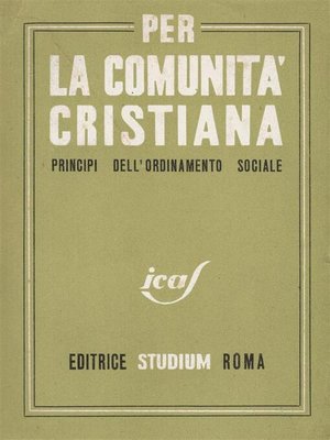 cover image of Per la comunità cristiana